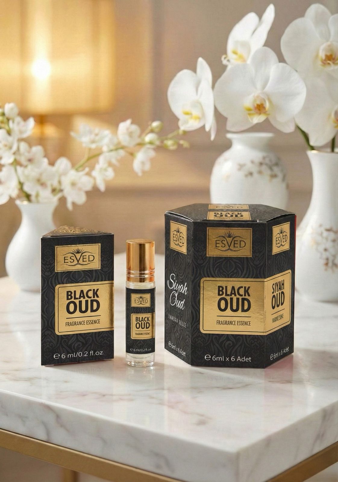 Black Oud Fragrance 6 ml Alcohol-Free Perfume in Gift Box