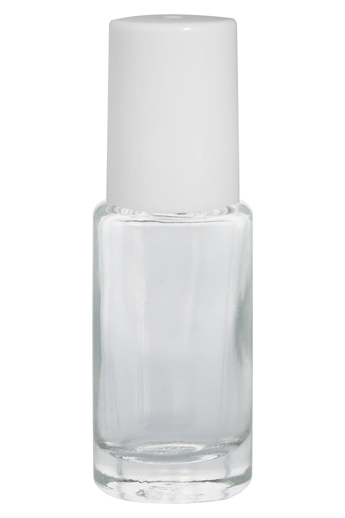 5 ml Boş Parfüm Esans Şişesi Roll on Cam – Beyaz Kapak Takım 20 Adet