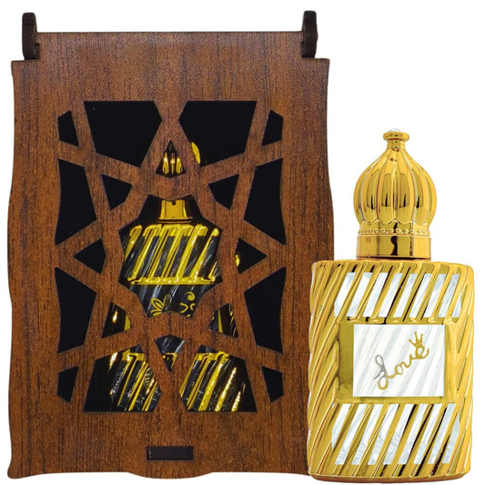 Beyaz Misk Kokusu 13 Ml Premium Esans Cam Şişesinde Roll-on Hediyelik Ahşap Kutulu SKU-3542