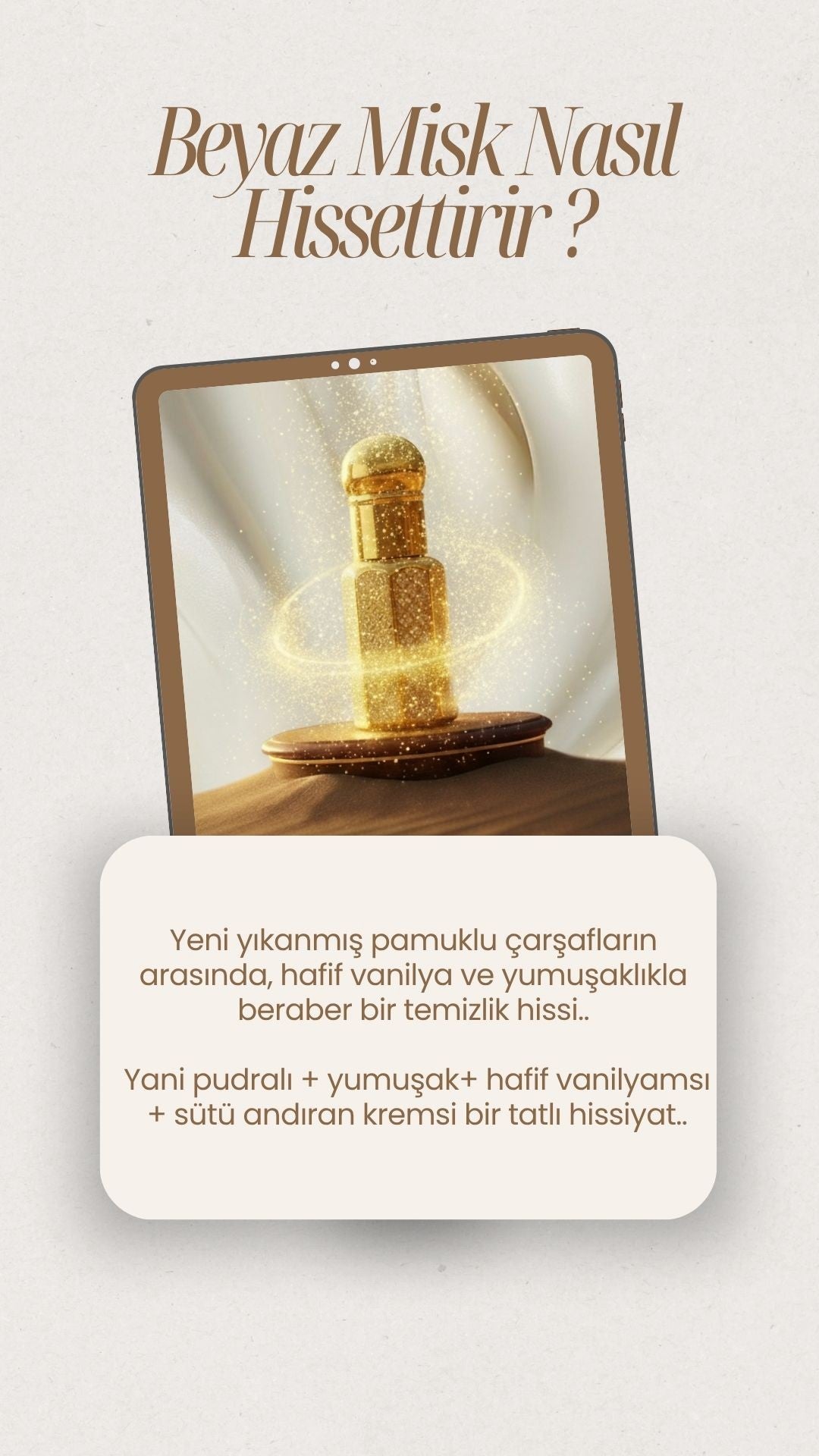 Beyaz Misk Kokusu 6 Ml Premium Esans Çubuklu Cam Şişesinde Hediyelik Ahşap Kutulu