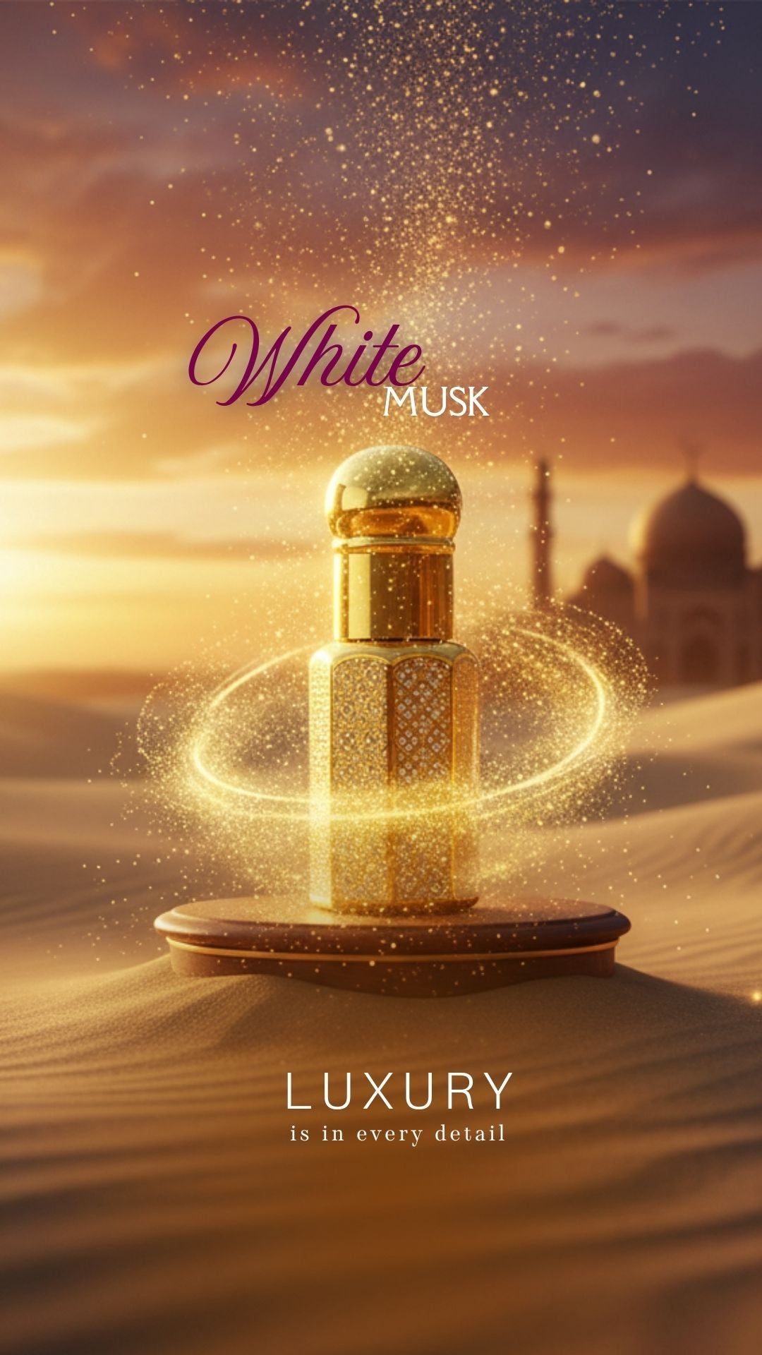 Beyaz Misk Kokusu 6 Ml Premium Esans Çubuklu Cam Şişesinde Hediyelik Ahşap Kutulu