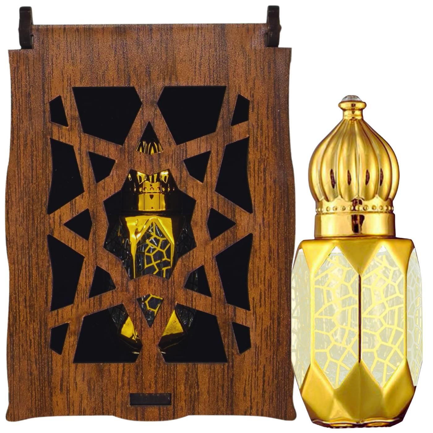 Beyaz Misk Kokusu 8 Ml Premium Esans Cam Şişesinde Roll-on Hediyelik Ahşap Kutulu SKU-3559