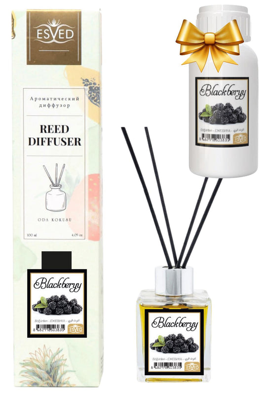 Böğürtlen Kokusu 100 Ml Çubuklu Oda Kokusu Yedek Dolum Şişesi Hediyeli