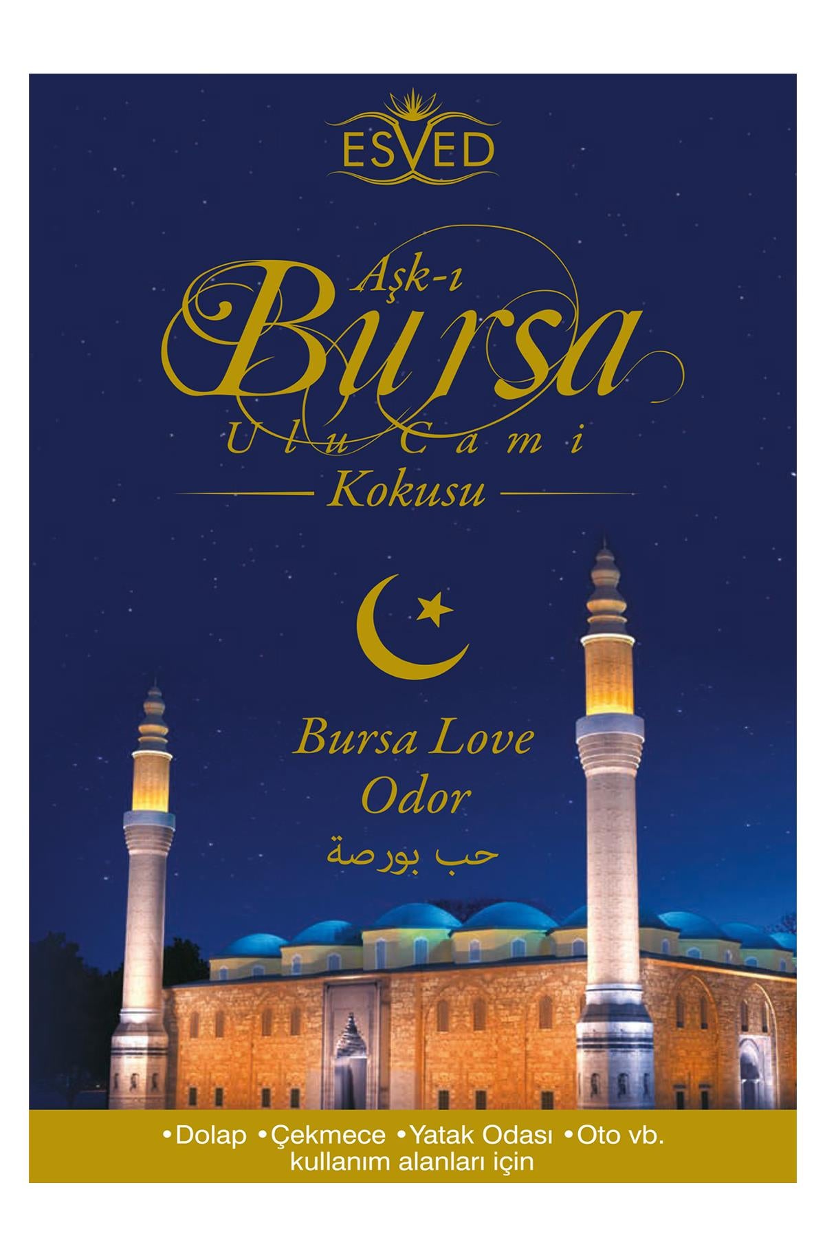 Bursa Ulu Cami Kokusu Sprey 400 Ml Dolap ve Çekmece Kokusu Hediyeli