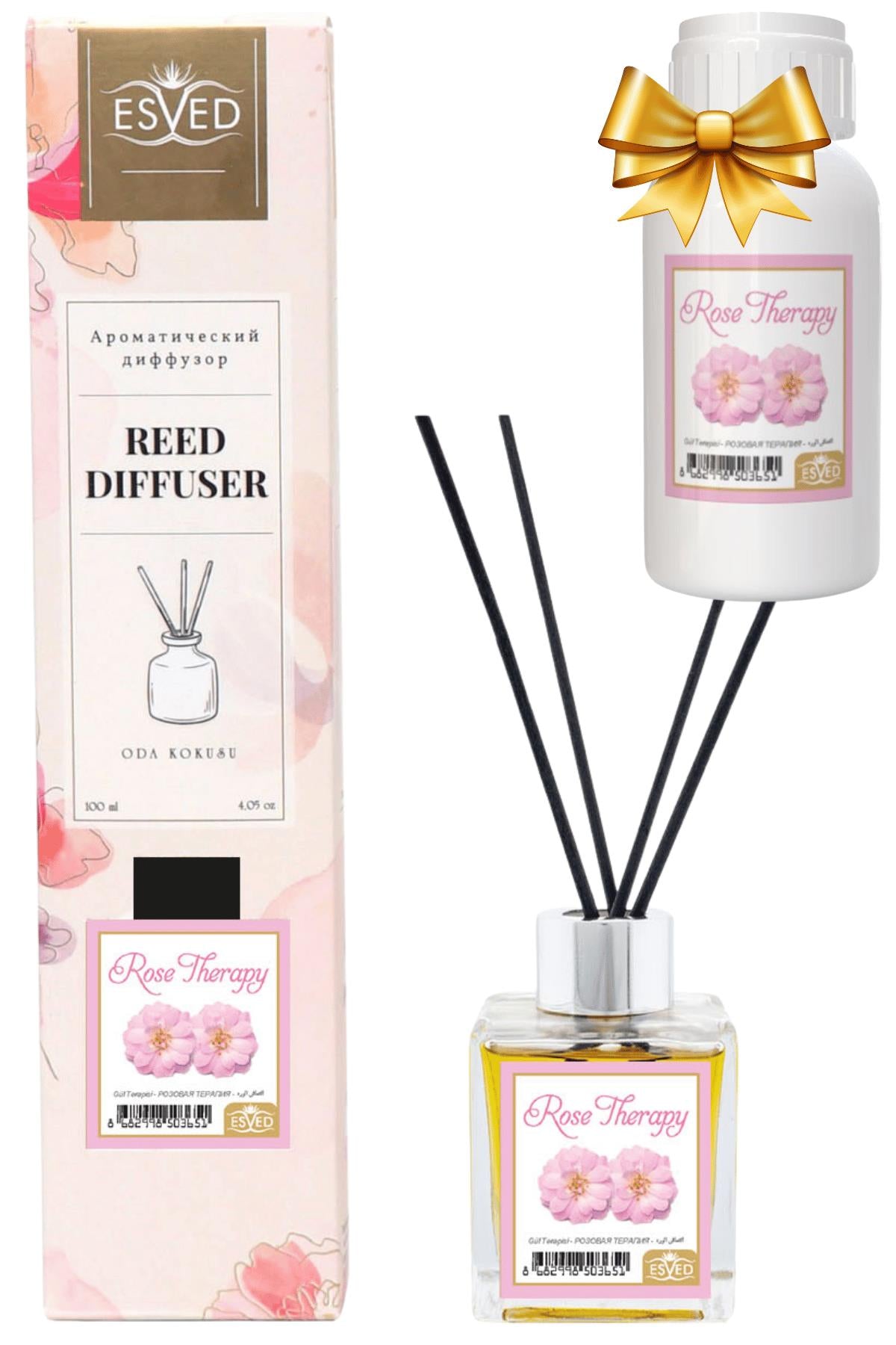 Gül Terapisi Kokusu 100 Ml Çubuklu Oda Kokusu Yedek Dolum Şişesi Hediyeli