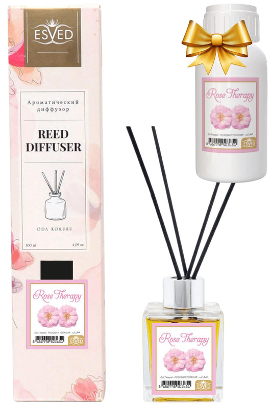 Gül Terapisi Kokusu 100 Ml Çubuklu Oda Kokusu Yedek Dolum Şişesi Hediyeli