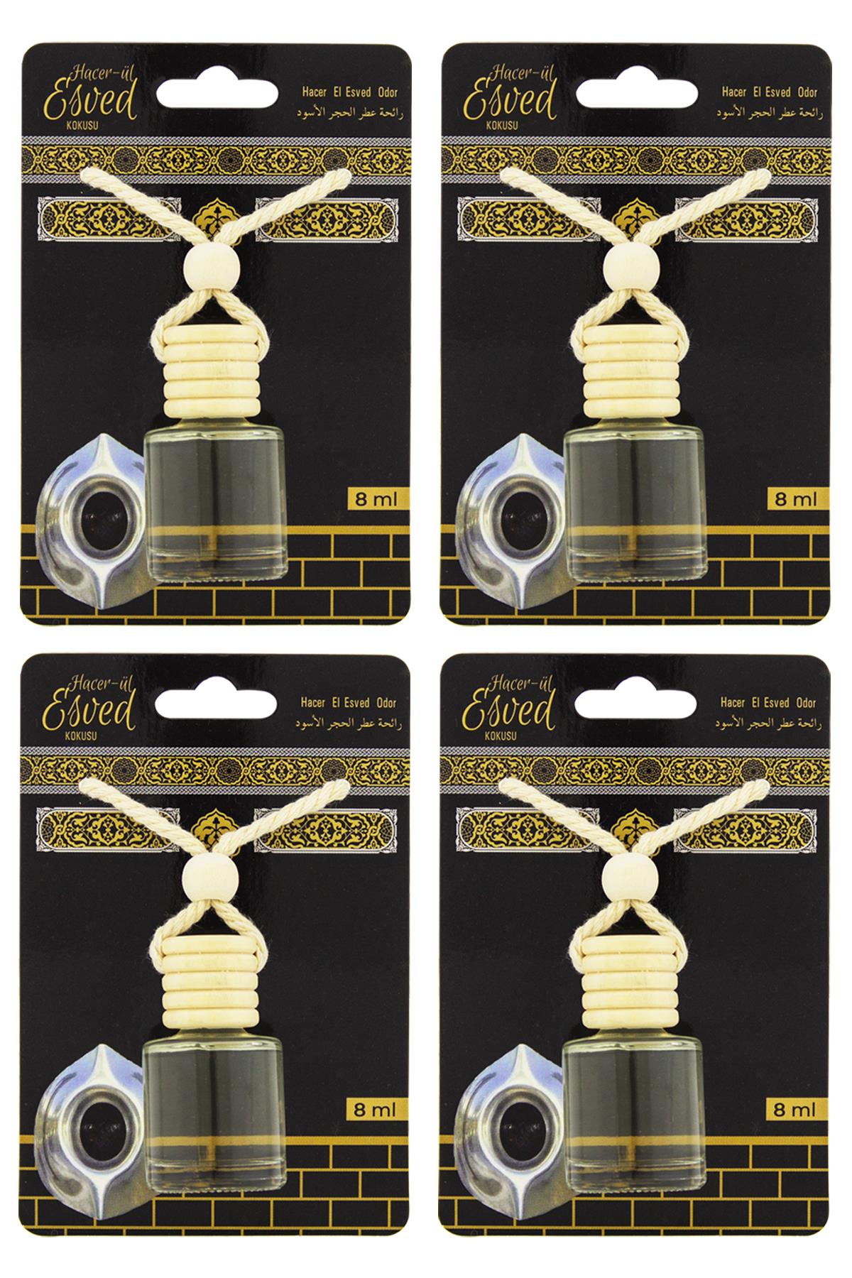 Hacerül Esved Kokusu 8 Ml Araba Kokusu Cam Şişe 4 Adet
