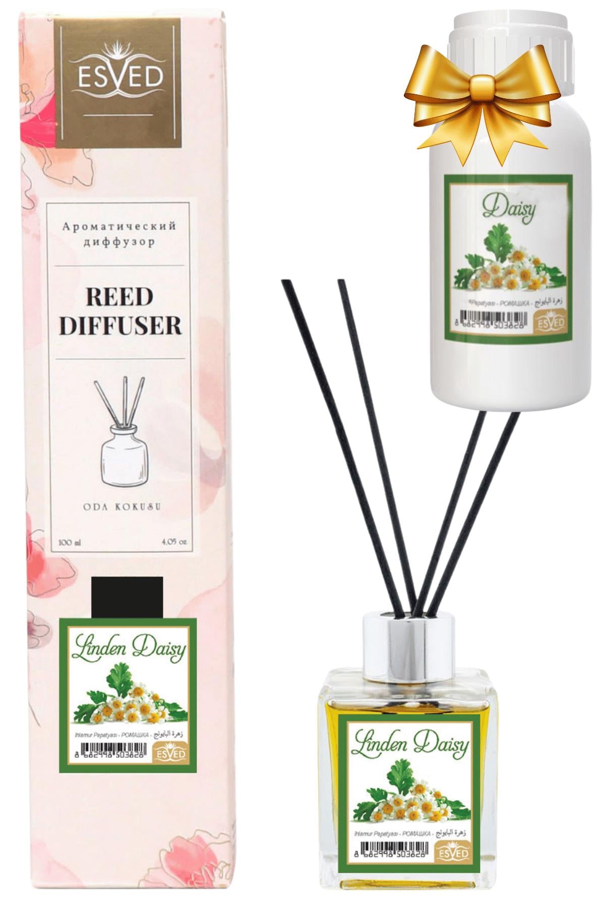 Ihlamur Çiçeği Kokusu 100 Ml Çubuklu Oda Kokusu Yedek Dolum Şişesi Hediyeli