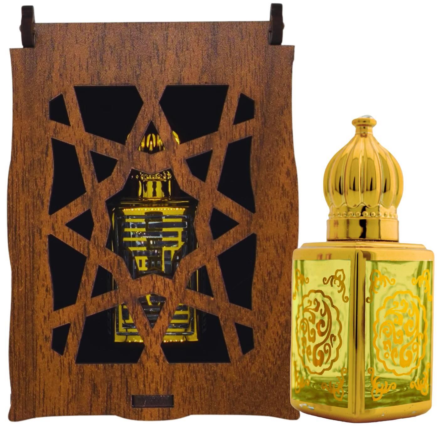 Kaaba Cover Duft 13 ml Premium-Essenz in Glasflasche, Roll-on-Geschenkbox aus Holz, Artikelnummer 3207