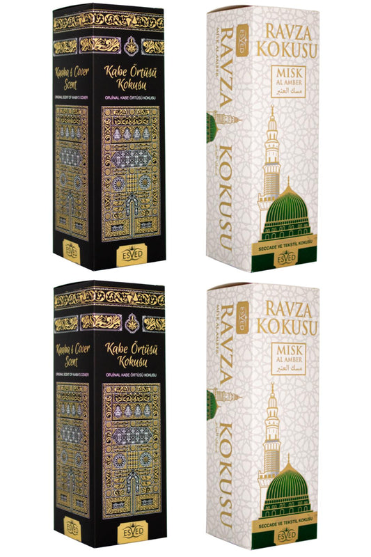 Kabe Örtüsü Kokusu 2 Adet Ve Medine Ravza Kokusu Sprey 2 Adet 400 Ml.