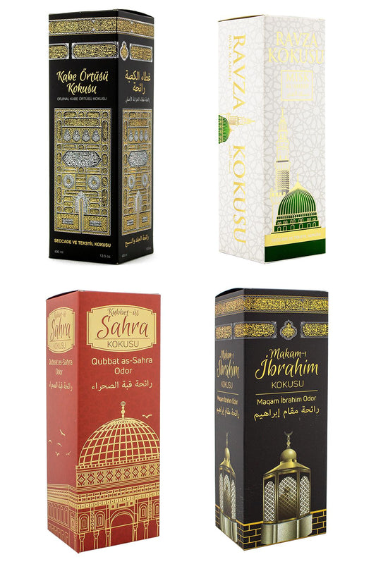 Kabe Örtüsü Kokusu Medine Ravza Kokusu Kubbetül Sahra Kokusu Ve Makamı ibrahim Kokusu Sprey 400 Ml.