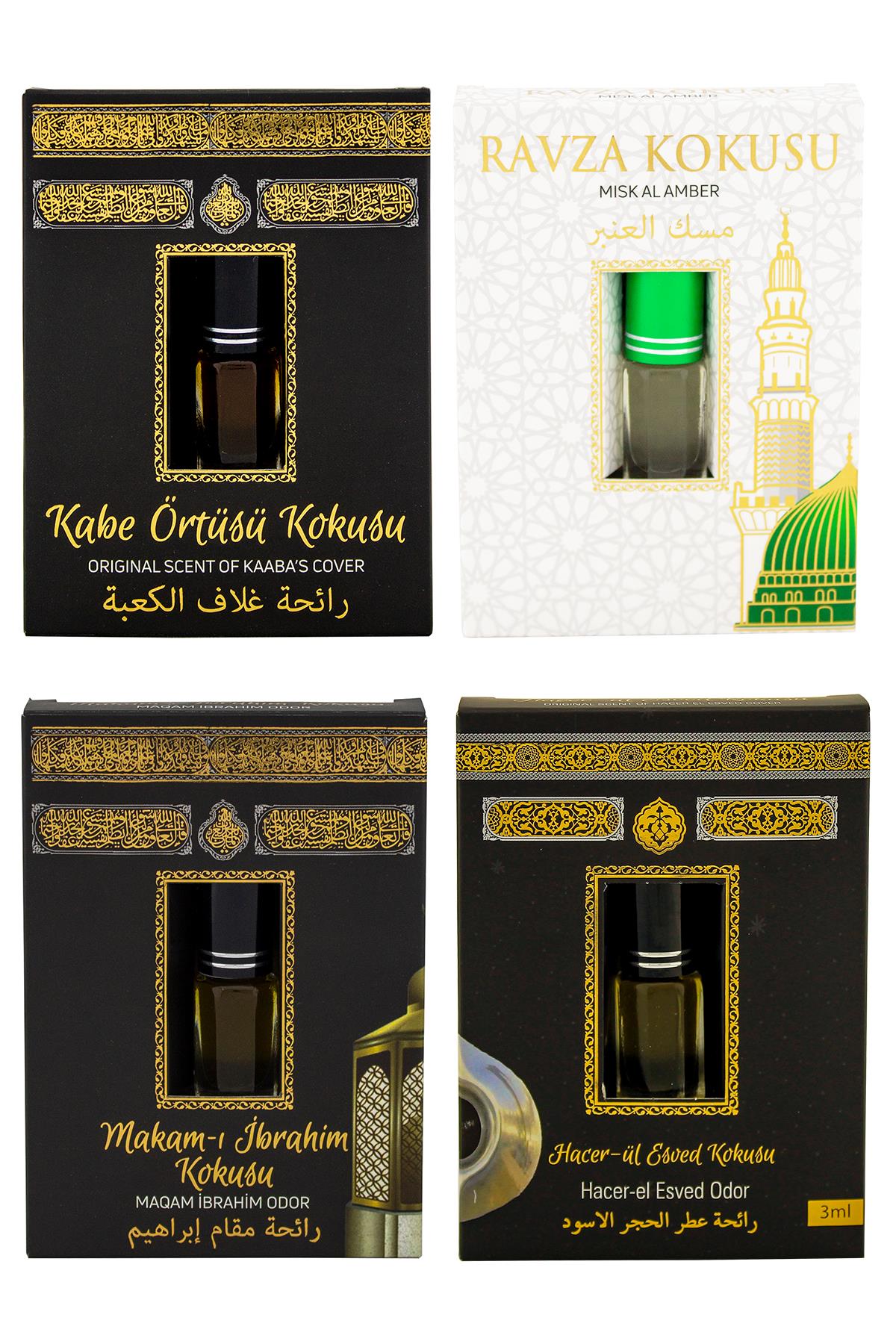 Kabe Örtüsü Kokusu Medine Ravza Kokusu Makamı İbrahim Kokusu ve Hacerül Esved kokusu Alkolsüz Esans 3ml