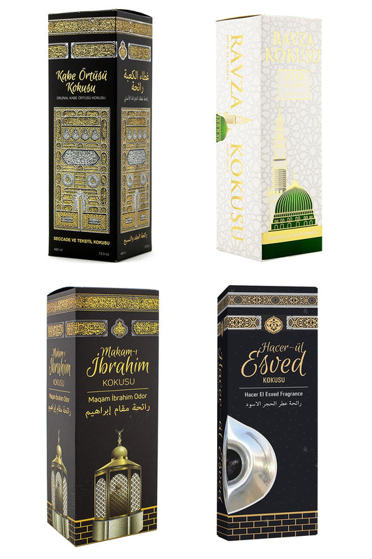 Kabe Örtüsü Kokusu Medine Ravza Kokusu Makamı İbrahim Kokusu Ve Hacerül Esved Kokusu Sprey 400 Ml.