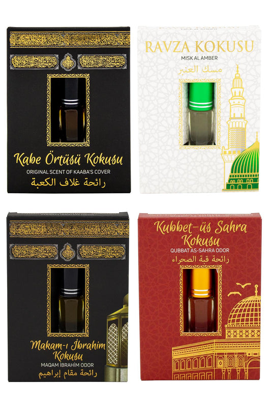 Kabe Örtüsü Kokusu Medine Ravza Kokusu Makamı İbrahim Kokusu ve Kubbetül Sahra kokusu Alkolsüz Esans 3ml