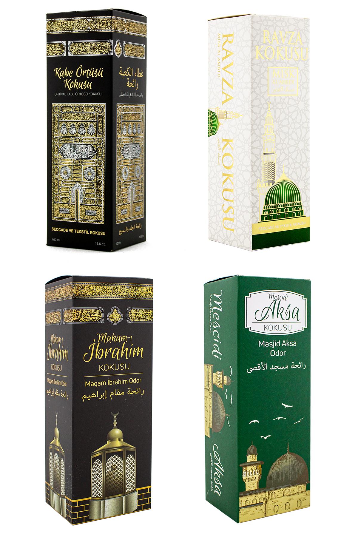 Kabe Örtüsü Kokusu Medine Ravza Kokusu Makamı İbrahim Kokusu Ve Mescidi Aksa Kokusu Sprey 400 Ml.