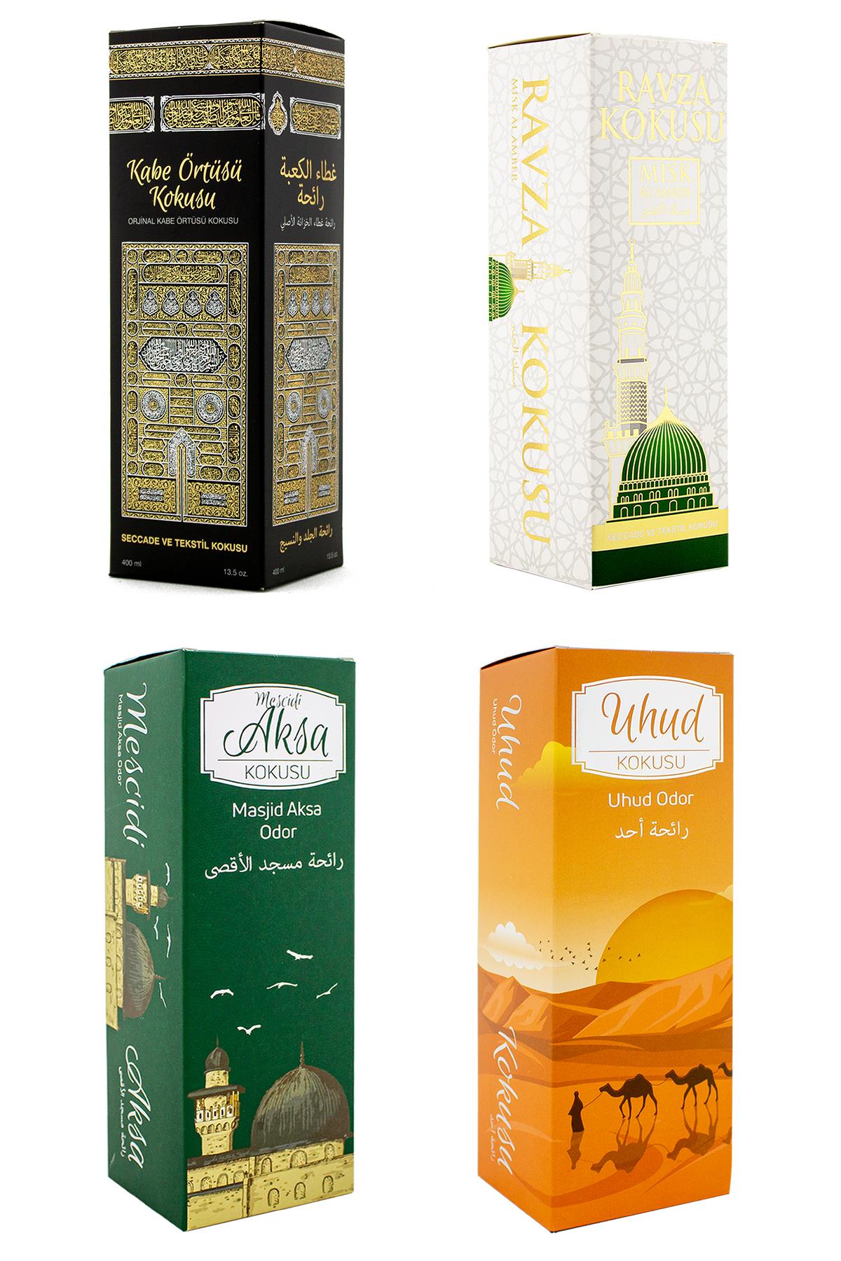 Kabe Örtüsü Kokusu Medine Ravza Kokusu Mescidi Aksa Kokusu Ve Uhud Kokusu Sprey 400 Ml.