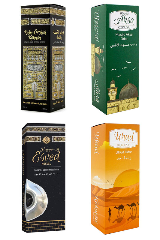 Kabe Örtüsü Kokusu Mescidi Aksa Kokusu Hacerül Esved Kokusu Ve Uhud kokusu Sprey 400 Ml.
