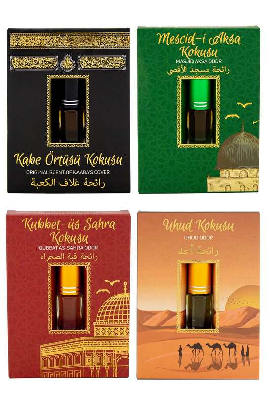 Kabe Örtüsü Kokusu Mescidi Aksa kokusu Kubbetül Sahra Kokusu ve Uhud Kokusu Alkolsüz Esans 3ml