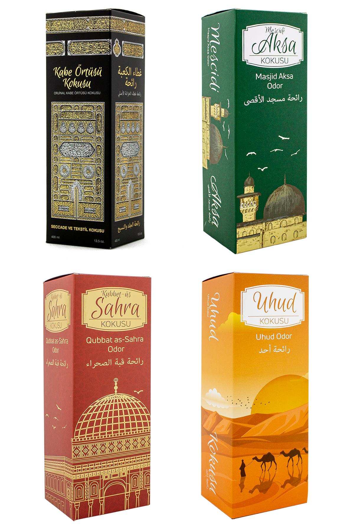 Kabe Örtüsü Kokusu Mescidi Aksa Kokusu Kubbetül Sahra kokusu Ve Uhud Kokusu Sprey 400 Ml.