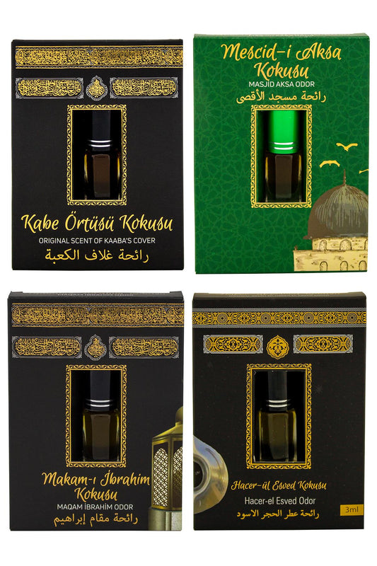 Kabe Örtüsü Kokusu Mescidi Aksa kokusu Makamı İbrahim Kokusu ve Hacerül Esved Kokusu Alkolsüz Esans 3ml