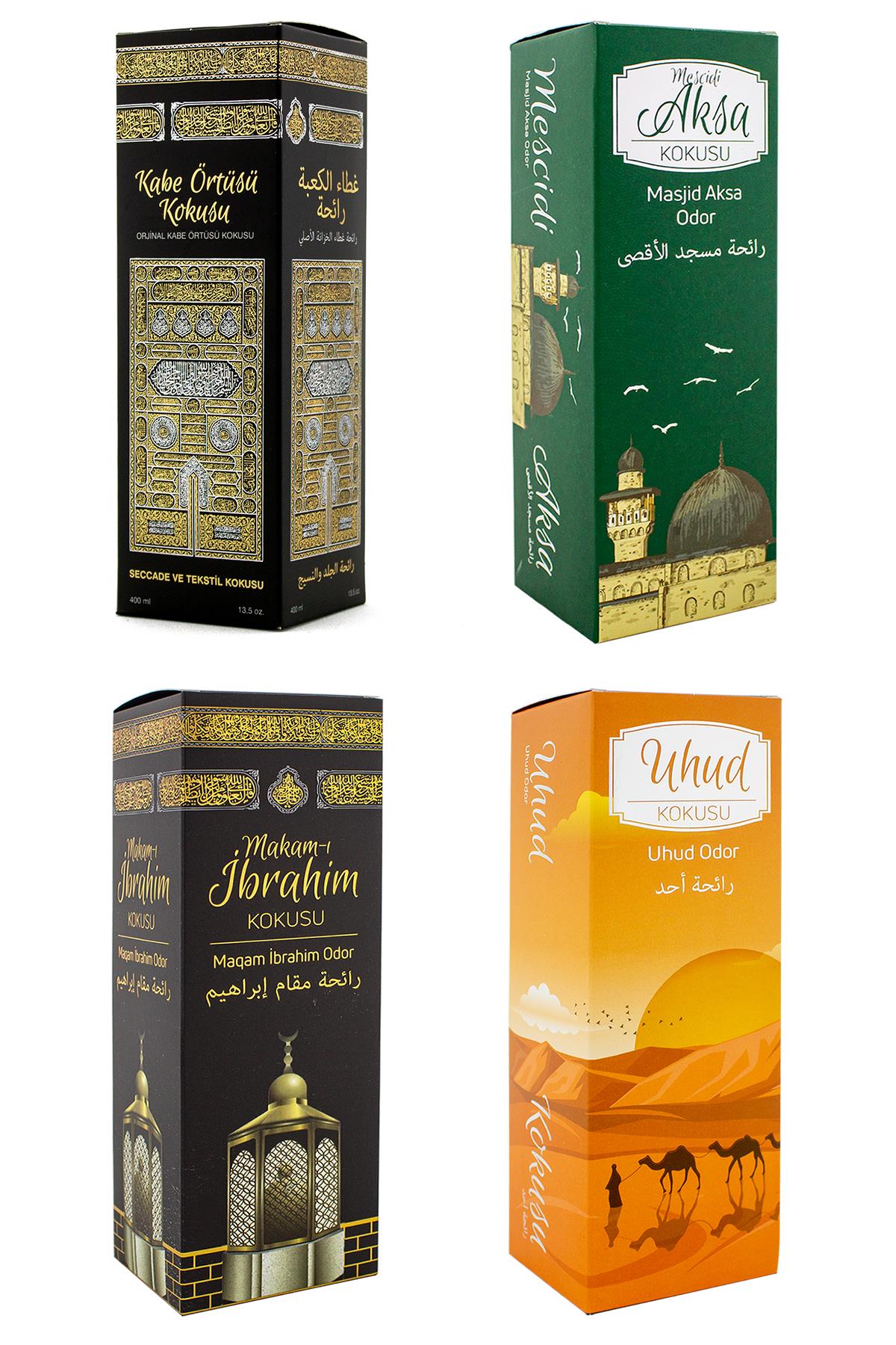 Kabe Örtüsü Kokusu Mescidi Aksa Kokusu Makamı İbrahim Kokusu ve Uhud kokusu Sprey 400 Ml.