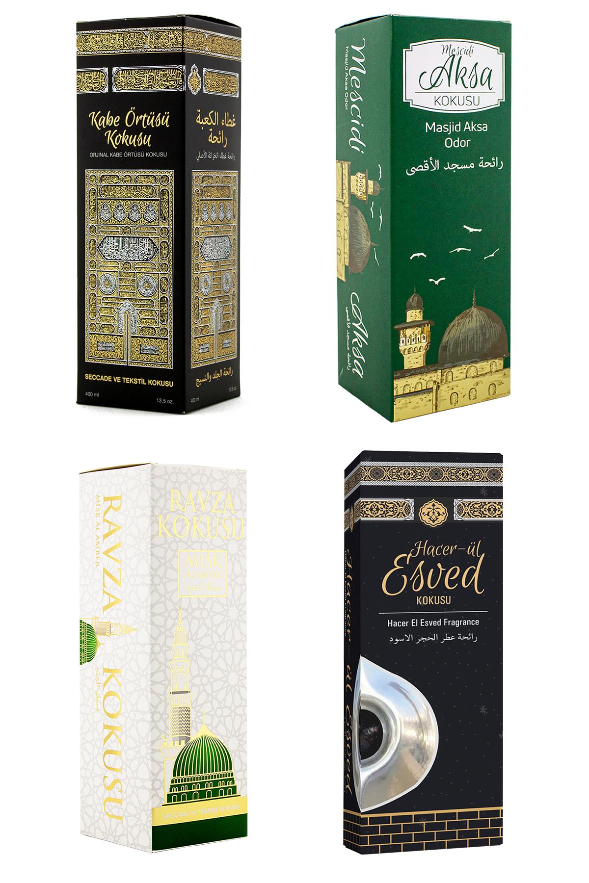 Kabe Örtüsü Kokusu Mescidi Aksa Kokusu Medine Ravza kokusu Ve Hacerül Esved Kokusu Sprey 400 Ml.