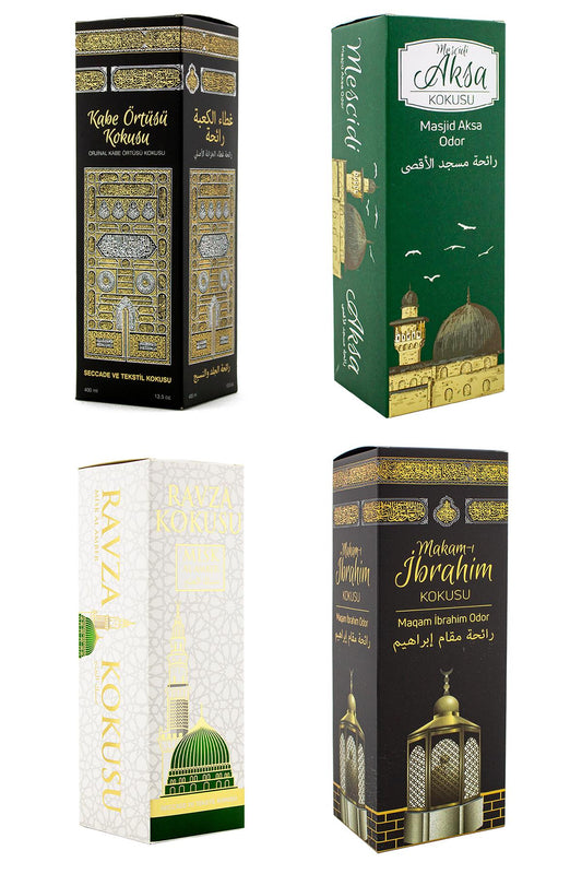 Kabe Örtüsü Kokusu Mescidi Aksa Kokusu Medine Ravza kokusu Ve Makamı İbrahim Kokusu Sprey 400 Ml.