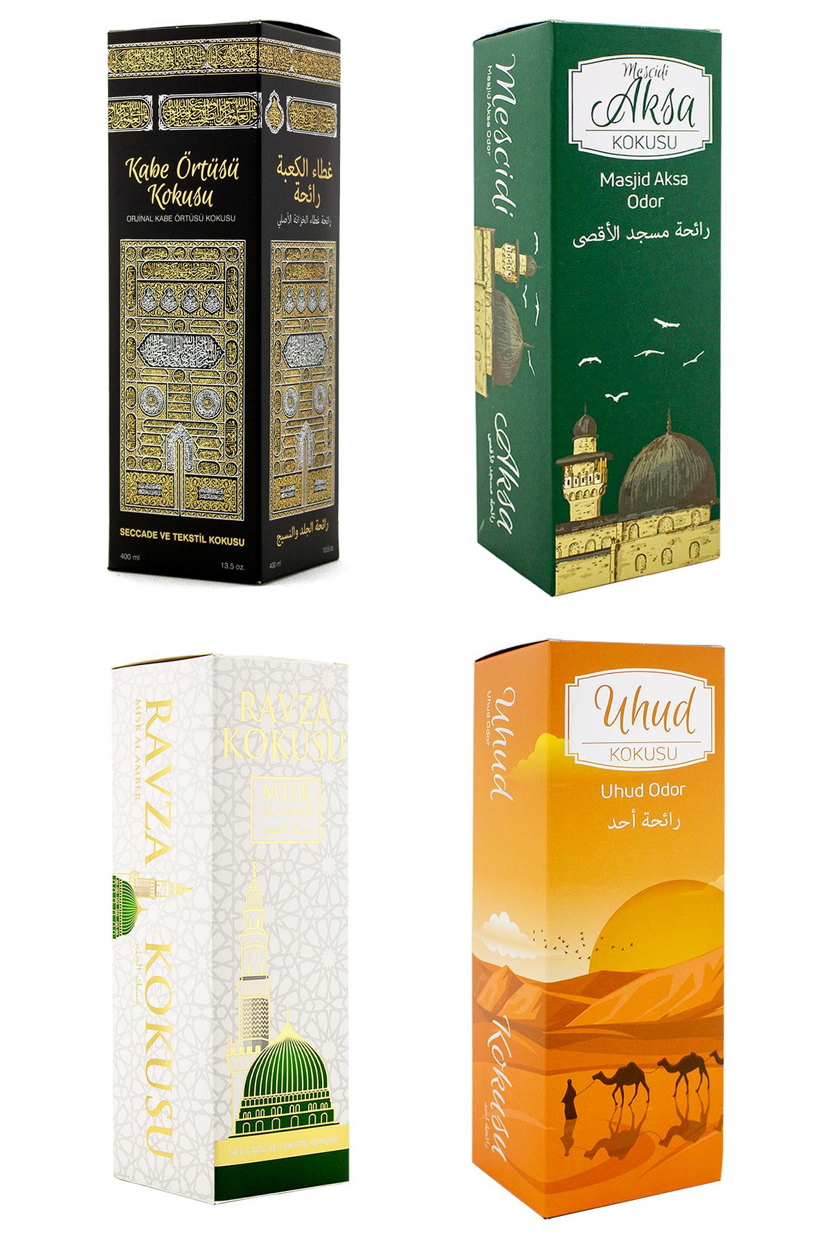 Kabe Örtüsü Kokusu Mescidi Aksa Kokusu Medine Ravza kokusu Ve Uhud Kokusu Sprey 400 Ml.