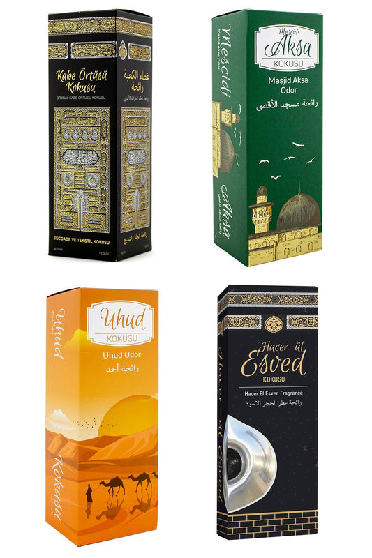 Kabe Örtüsü Kokusu Mescidi Aksa Kokusu Uhud Kokusu ve Hacerül Esved kokusu Sprey 400 Ml.