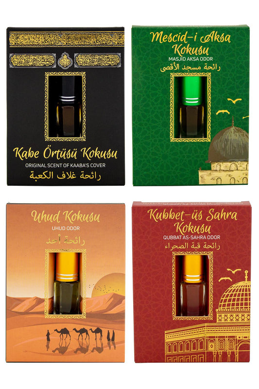 Kabe Örtüsü Kokusu Mescidi Aksa kokusu Uhud Kokusu Ve Kubbetül Sahra Kokusu Alkolsüz Esans 3ml