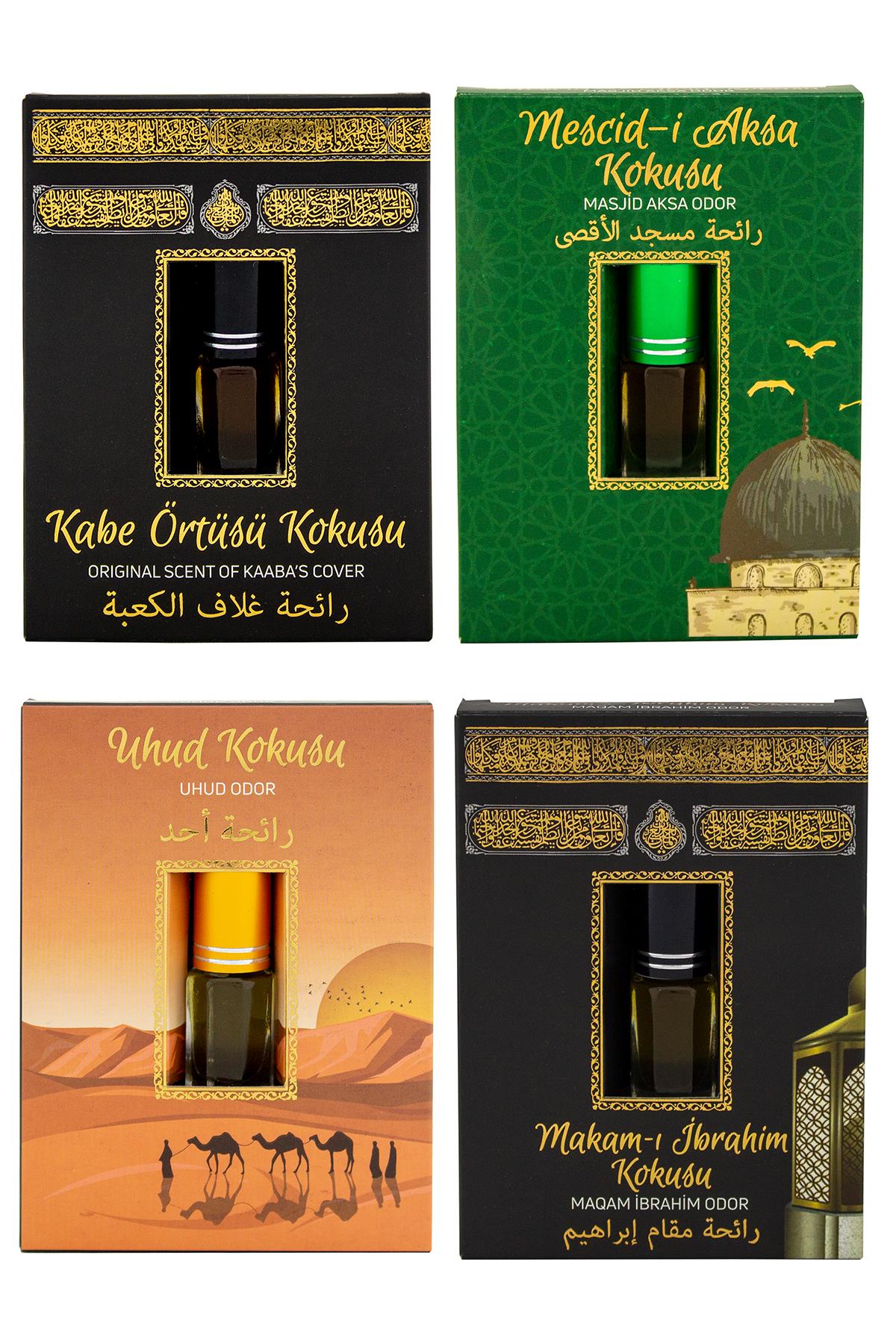 Kabe Örtüsü Kokusu Mescidi Aksa kokusu Uhud Kokusu Ve Makamı İbrahim Kokusu Alkolsüz Esans 3ml