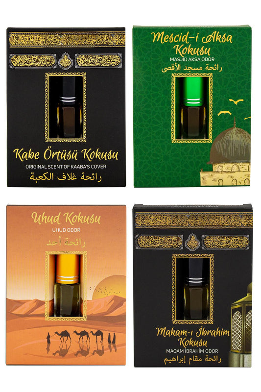 Kabe Örtüsü Kokusu Mescidi Aksa kokusu Uhud Kokusu Ve Makamı İbrahim Kokusu Alkolsüz Esans 3ml