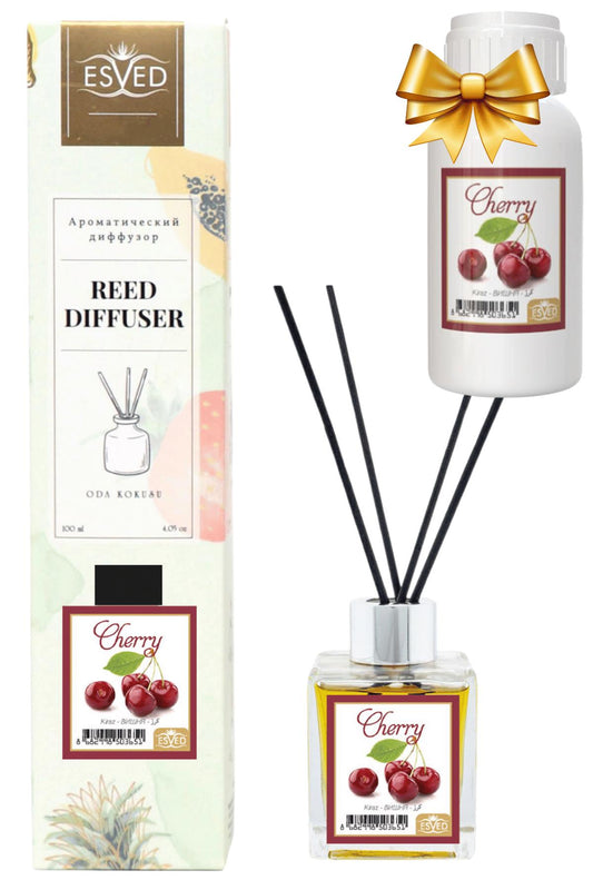 Kiraz Kokusu 100 Ml Çubuklu Oda Kokusu Yedek Dolum Şişesi Hediyeli