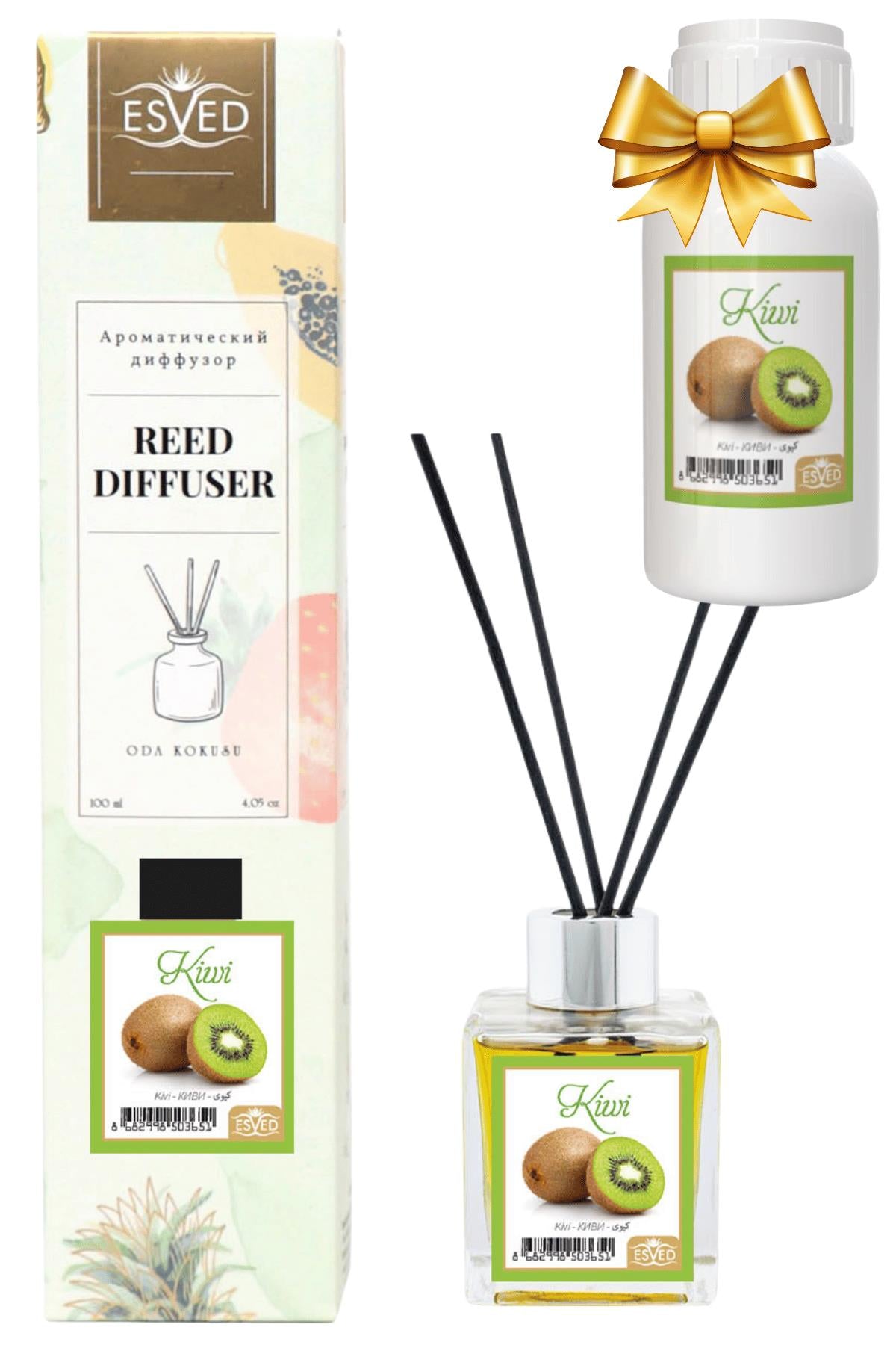 Kivi Kokusu 100 Ml Çubuklu Oda Kokusu Yedek Dolum Şişesi Hediyeli