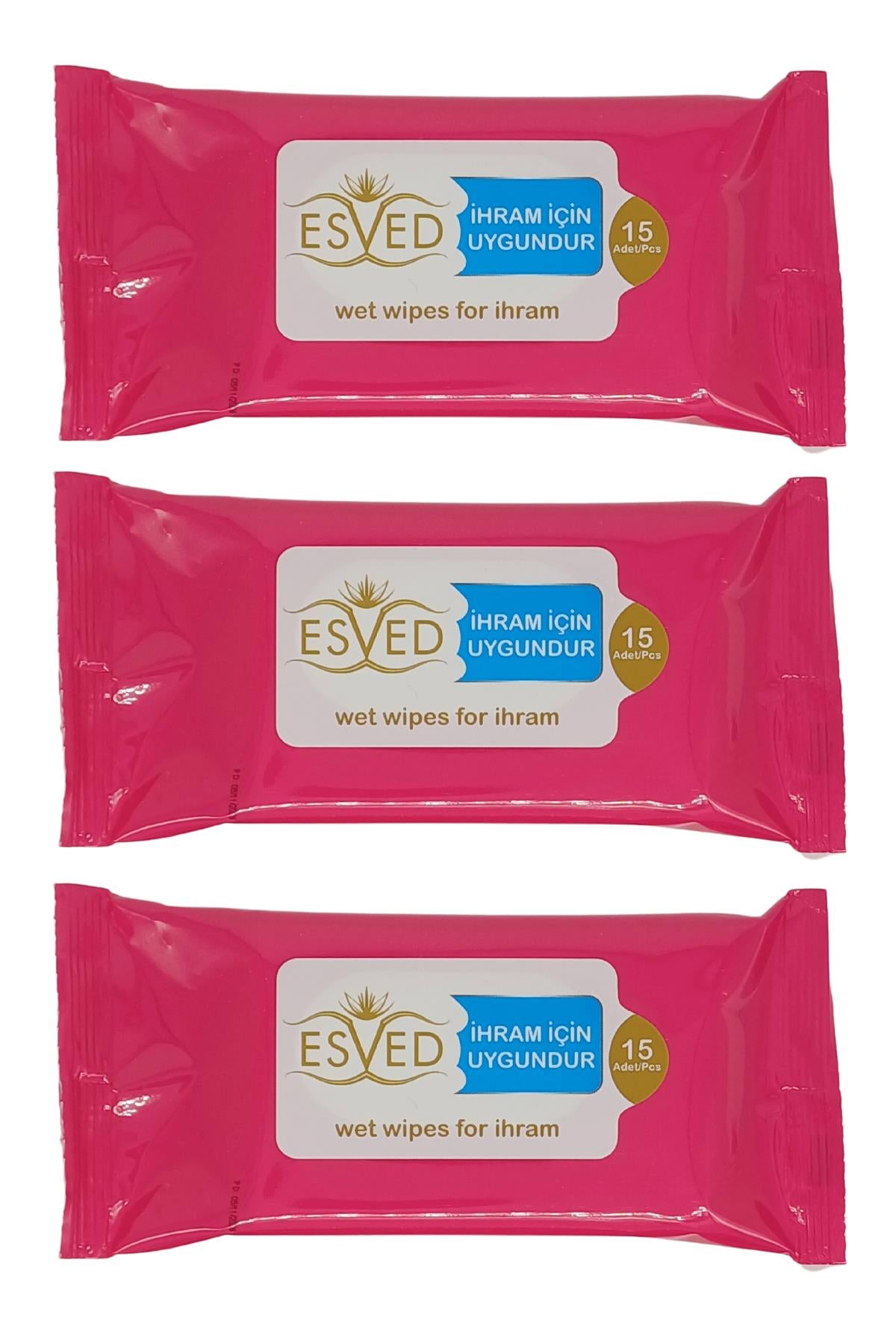 Kokusuz Islak Mendil 3 Adet, Kokusuz İhram Islak Mendil, Hac ve Umre Kokusuz Mendil