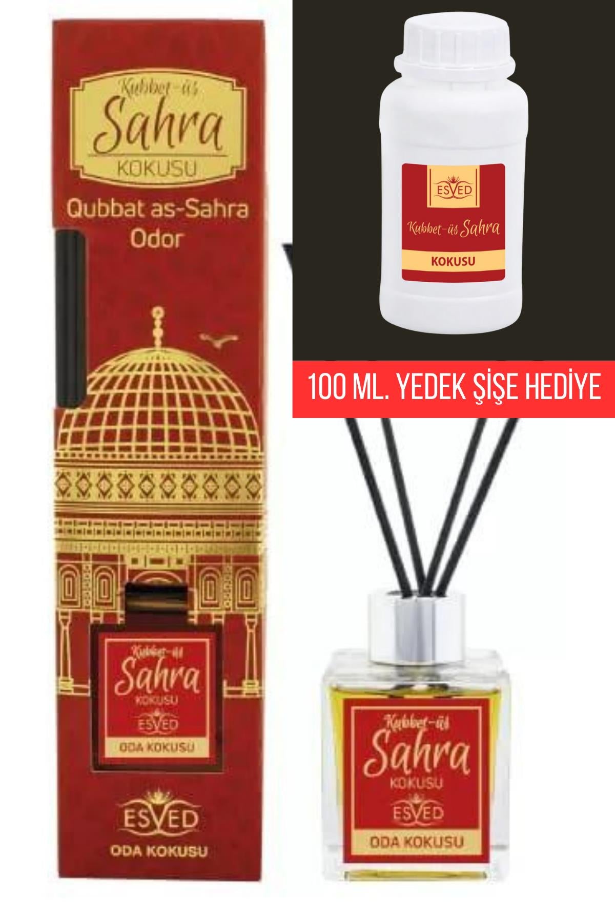 Kubbetüs Sahra Kokusu 100 Ml Çubuklu Oda Kokusu Kubbetüs Sahra 100 ml. yedek dolum şişesi hediyeli