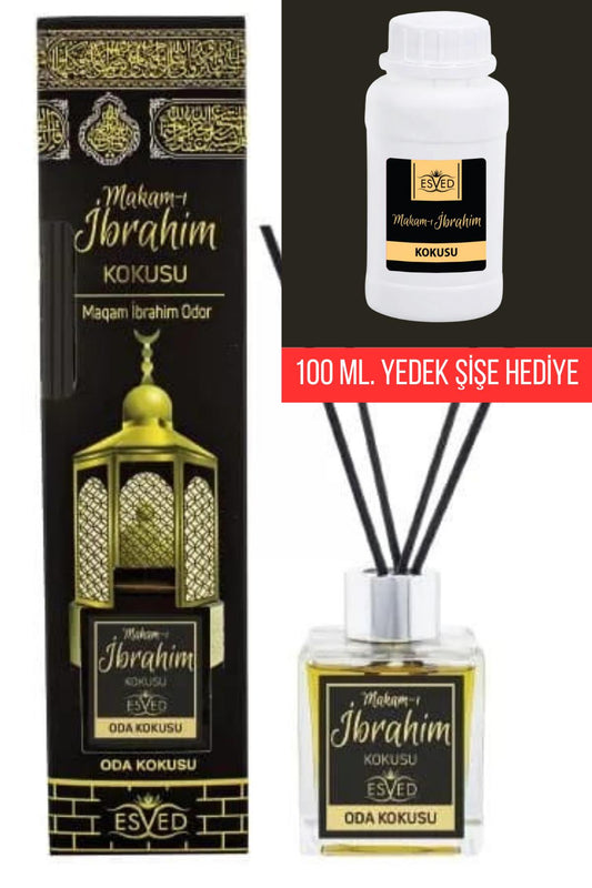 Makamı İbrahim Kokusu 100 Ml Çubuklu Oda Kokusu Makamı İbrahim Kokusu 100 ml. yedek dolum şişesi hediyeli