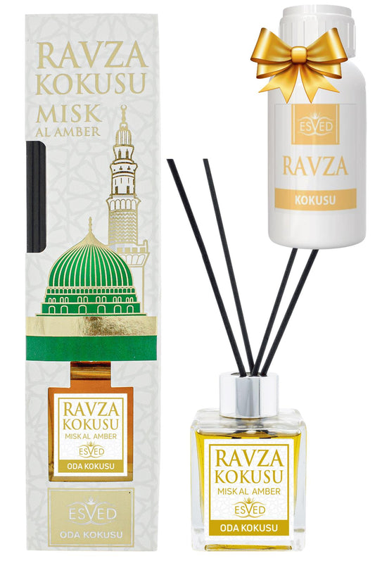 Medine Ravza Kokusu 100 Ml Çubuklu Oda Kokusu Yedek Dolum Şişesi Hediyeli