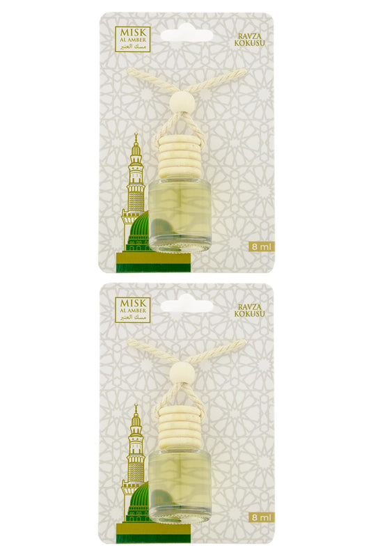 Medine Ravza Kokusu 8 Ml Araba Kokusu Cam Şişe 2 Adet