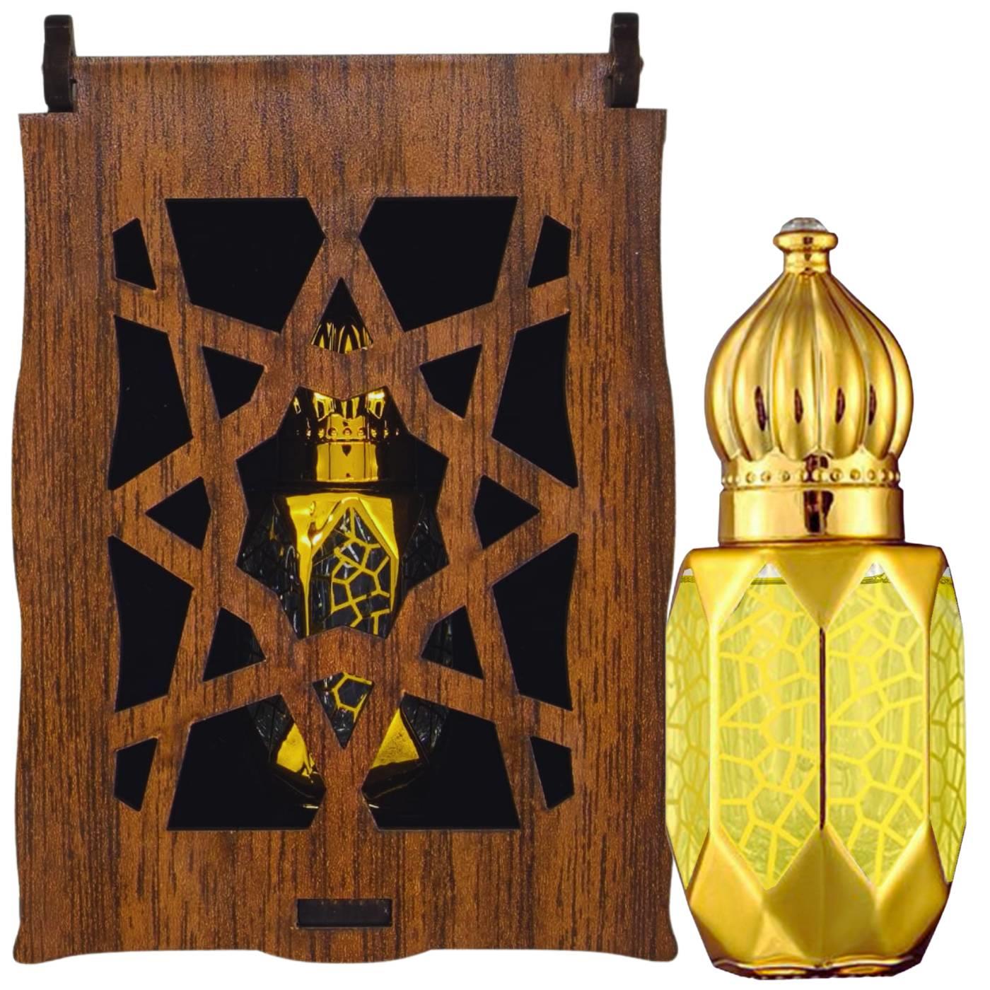 Medine Ravza Kokusu 8 Ml Premium Esans Cam Şişesinde Roll-on Hediyelik Ahşap Kutulu