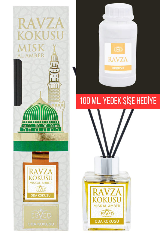 Medine Ravza Kokusu 100 Ml Çubuklu Oda Kokusu Medine Ravza Kokusu 100 ml. yedek dolum şişesi hediyeli