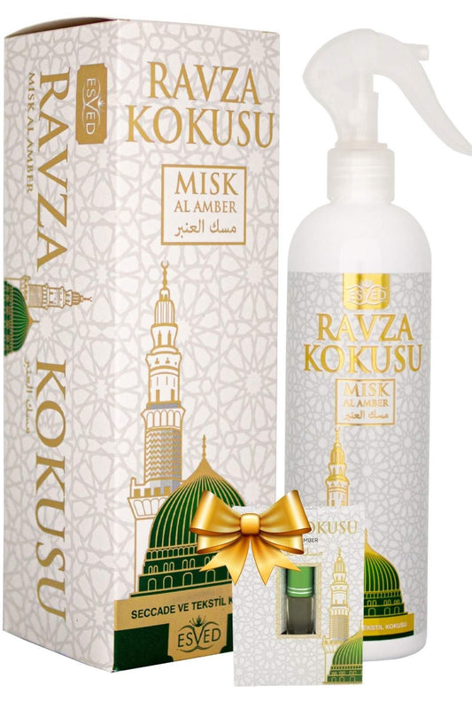 Medine Ravza Kokusu Sprey 400 Ml. Medine Ravza Kokusu Parfüm Esansı 3Ml. Hediyeli