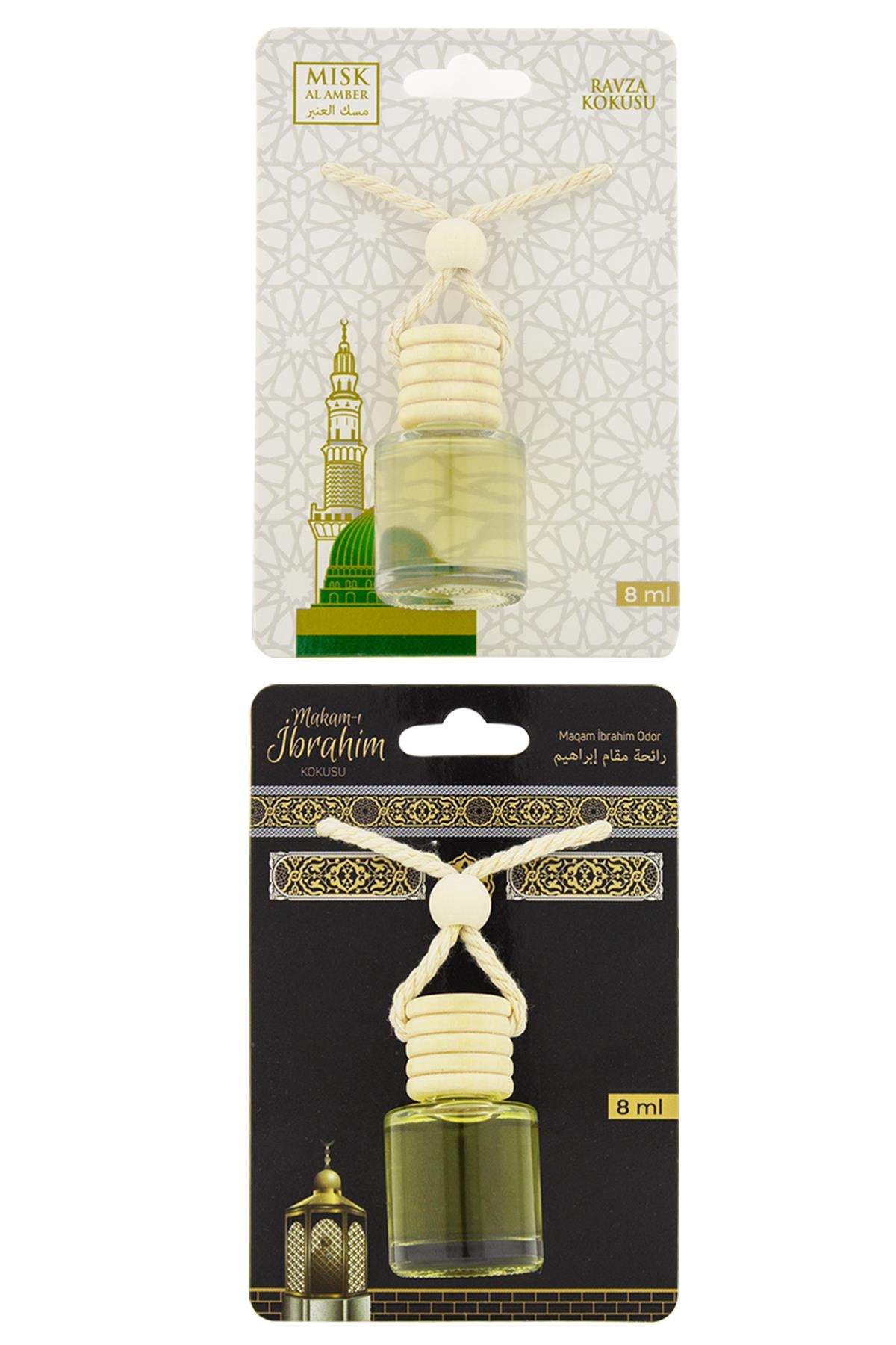 Medine Ravza Kokusu Ve Makamı İbrahim Kokusu 8 Ml Araba Kokusu Cam Şişe