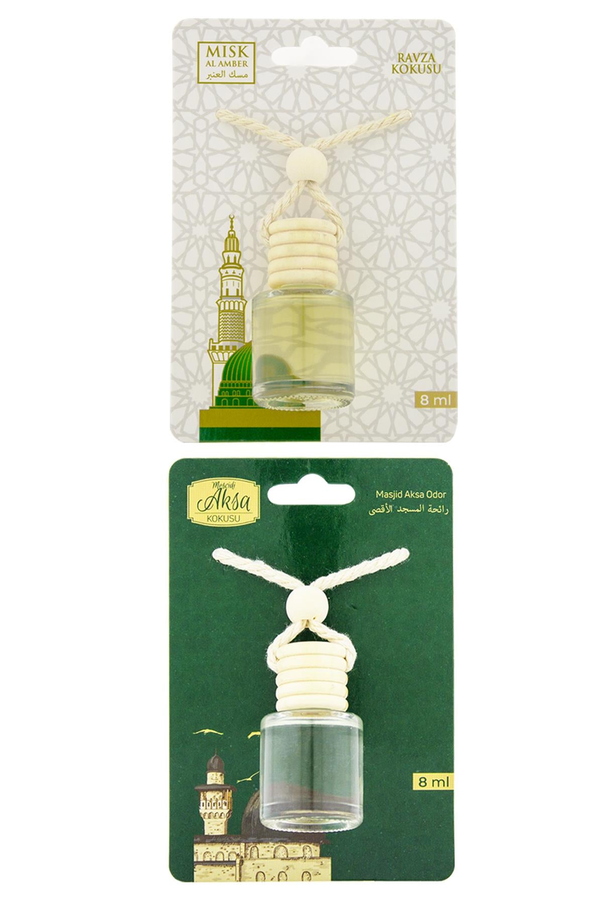 Medine Ravza Kokusu Ve Mescidi Aksa Kokusu 8 Ml Araba Kokusu Cam Şişe