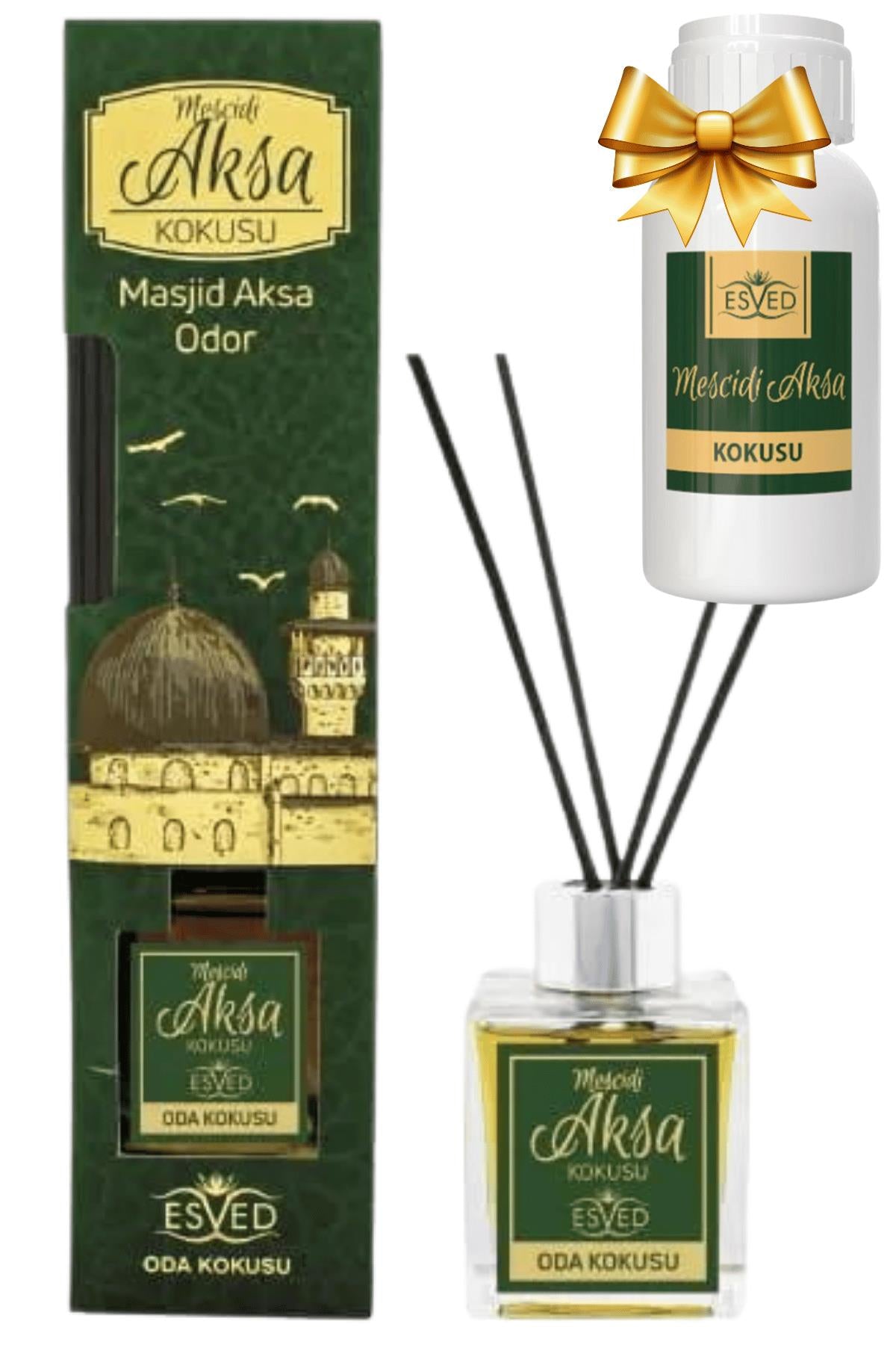Mescidi Aksa Kokusu 100 Ml Çubuklu Oda Kokusu Yedek Dolum Şişesi Hediyeli