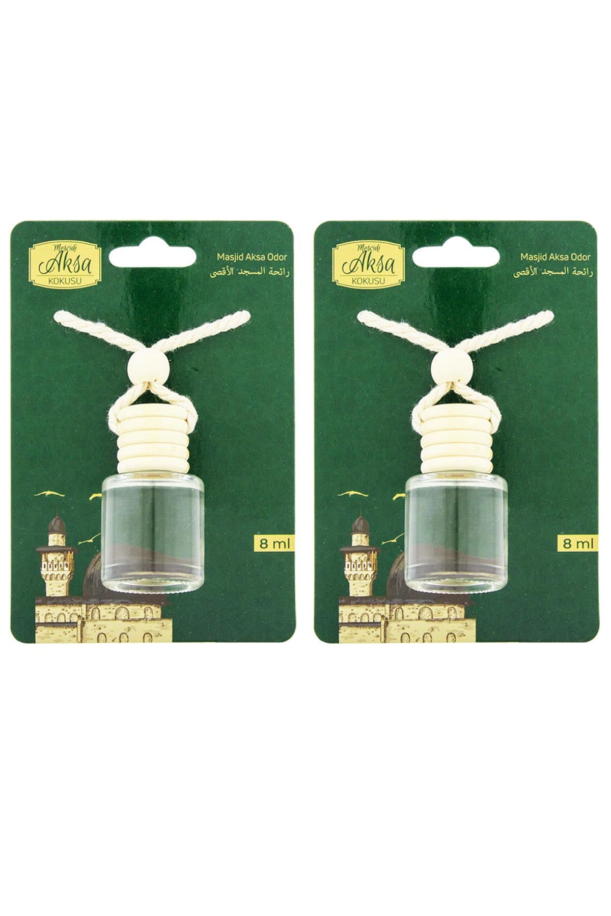 Mescidi Aksa Kokusu 8 Ml Araba Kokusu Cam Şişe 2 Adet