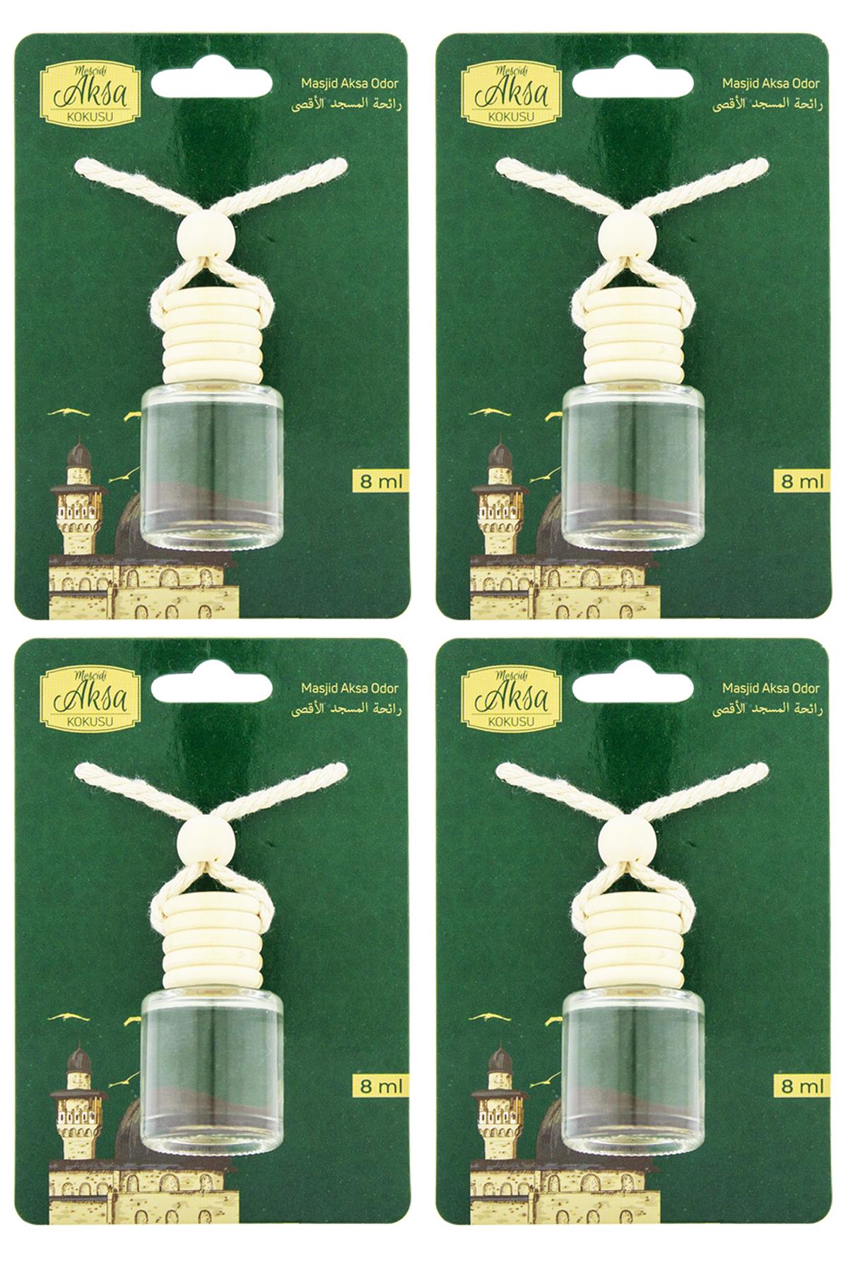 Mescidi Aksa Kokusu 8 Ml Araba Kokusu Cam Şişe 4 Adet