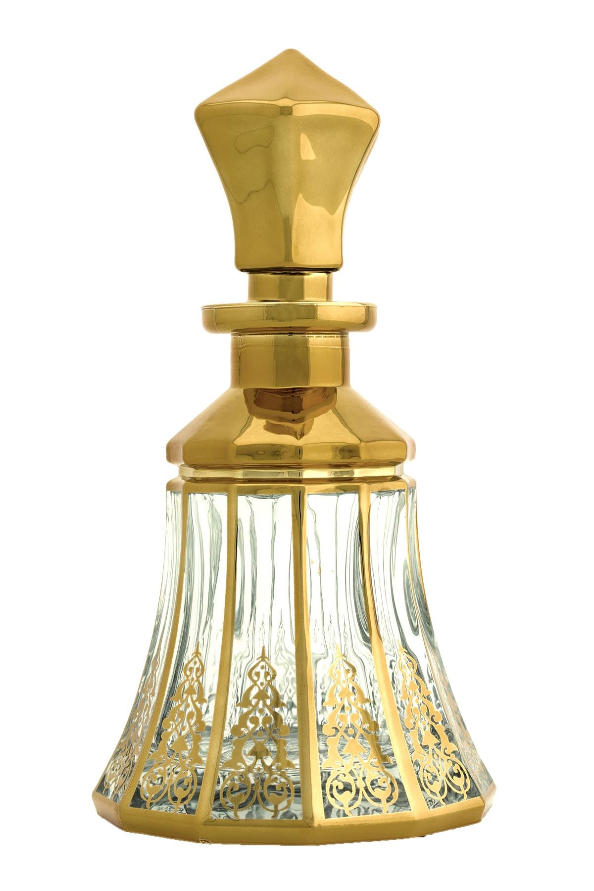 Parfüm Esans Cam Şişesi Gold Boş Esans Cam Şişesi Dekorotif Vitrin Şişesi 150 Ml. X003-150ML-2