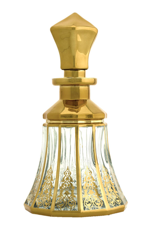 Parfüm Esans Cam Şişesi Gold Boş Esans Cam Şişesi Dekorotif Vitrin Şişesi 150 Ml. X003-150ML-2