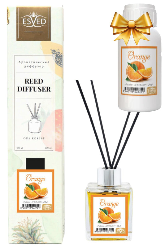 Portakal Kokusu 100 Ml Çubuklu Oda Kokusu Yedek Dolum Şişesi Hediyeli